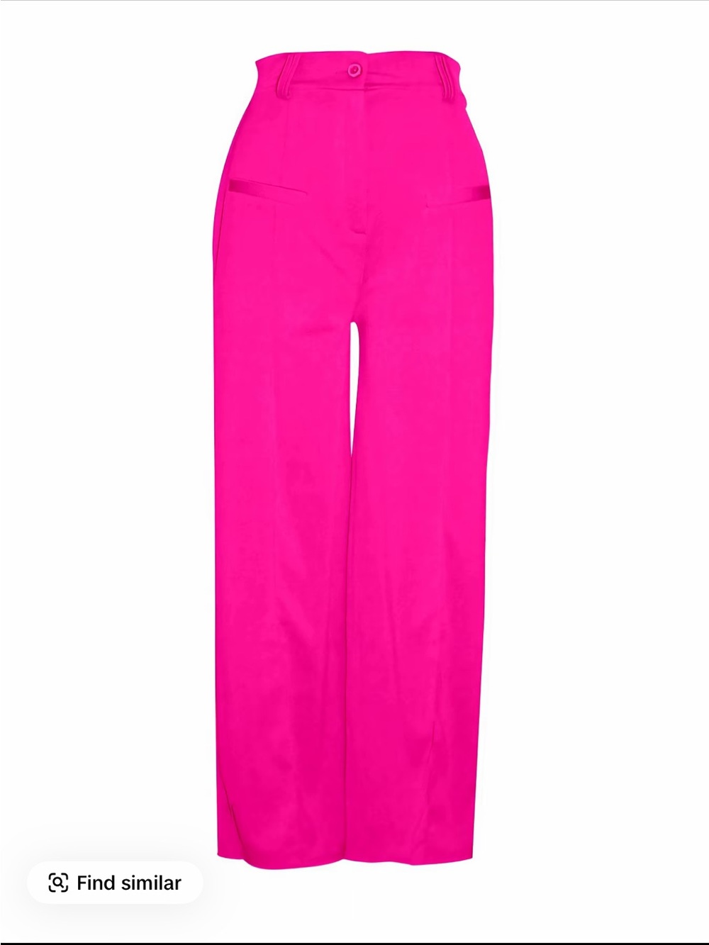 High-Rise Wide-Leg Pants in Hot Pink